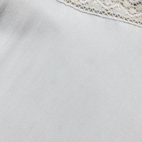 Susie Tompkins Vintage Gray Silk Sleeveless A Line Dress with Lace Accent, Size: - Picture 11 of 15